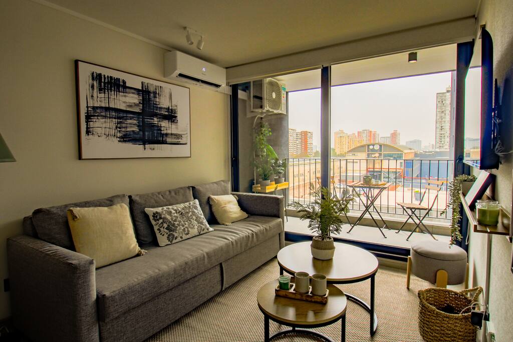 Chic, 4 personas, Parking, AC, calefacción, Ñuñoa