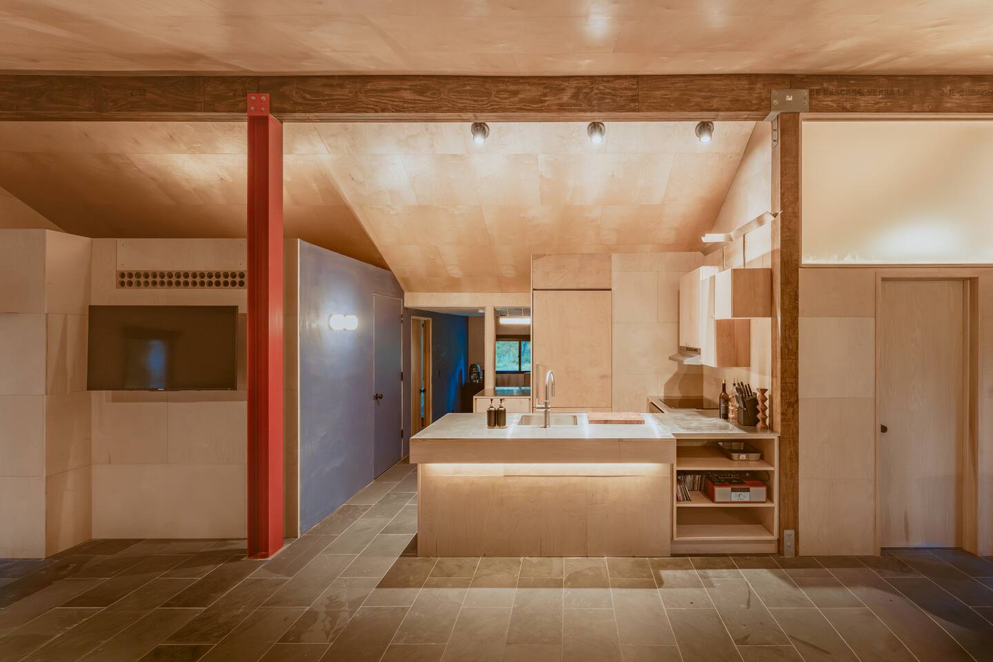 Stone Cottage Modern Saugerties Winter Ski Retreat