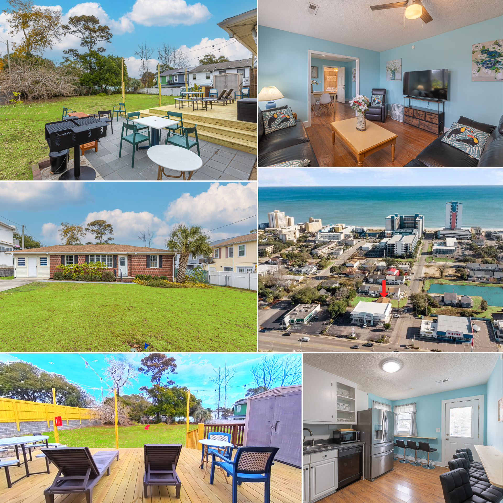 Lovely Central, Near Beach, 2 King Beds, Huge Private Yard, Deck, Patio, Firepit, & BBQ, Ocean View