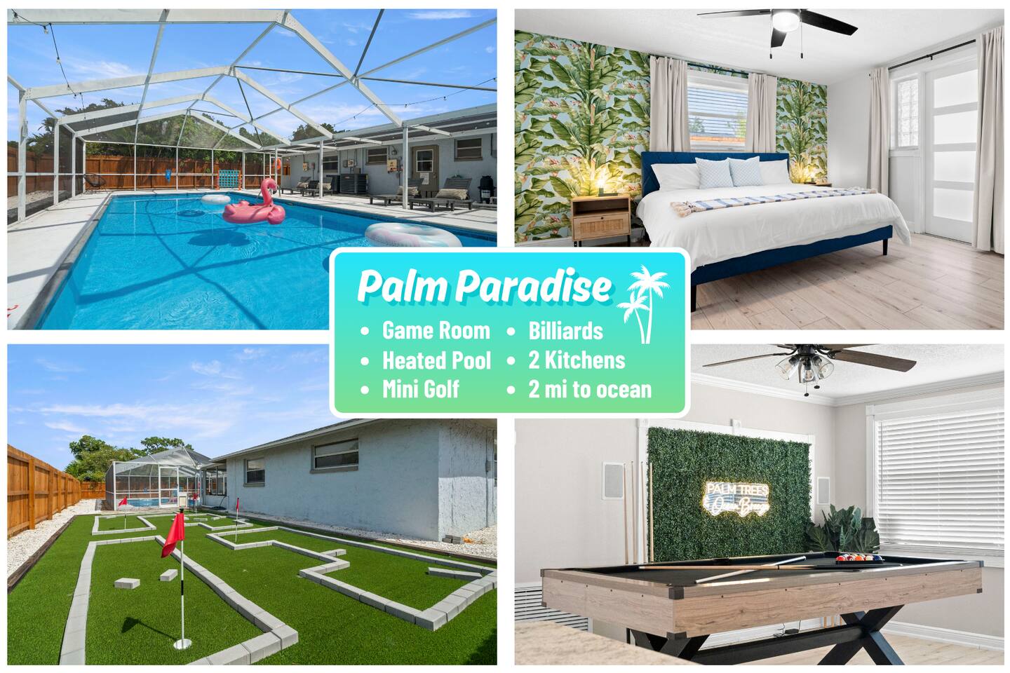Heated Pool Home +Guest House! Mini Golf+Game Room