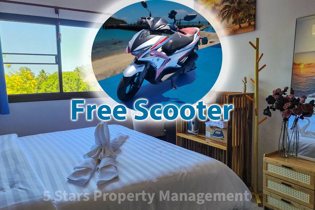 Free Scooter! Soft Bed, 4k UHD TV, Wspace, Balcony