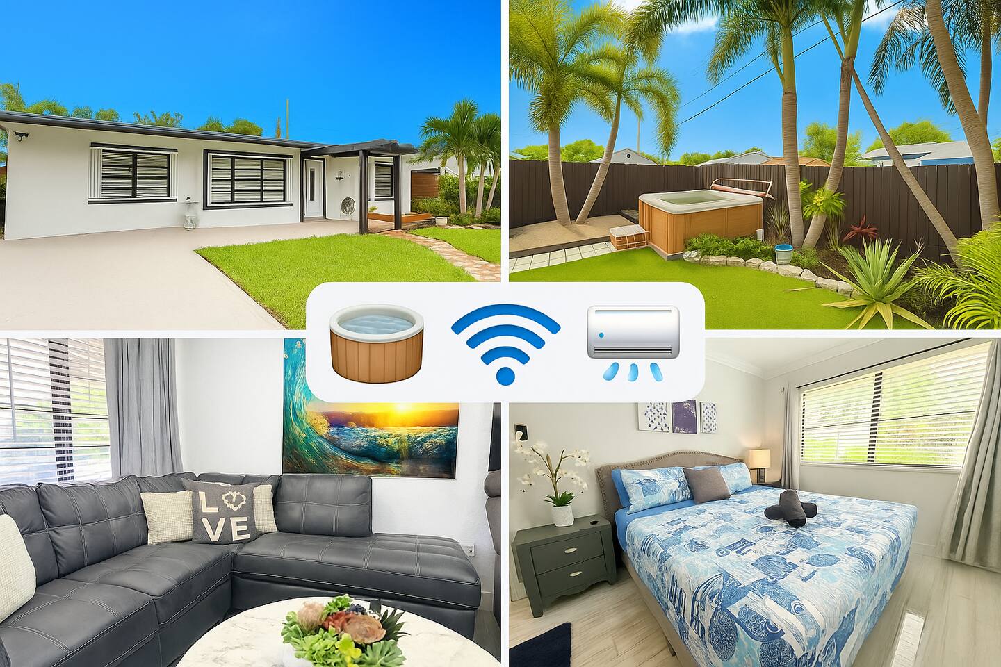 EPIC Bright Modern 3BR Home • Jacuzzi • Near Beach - Holiday Home