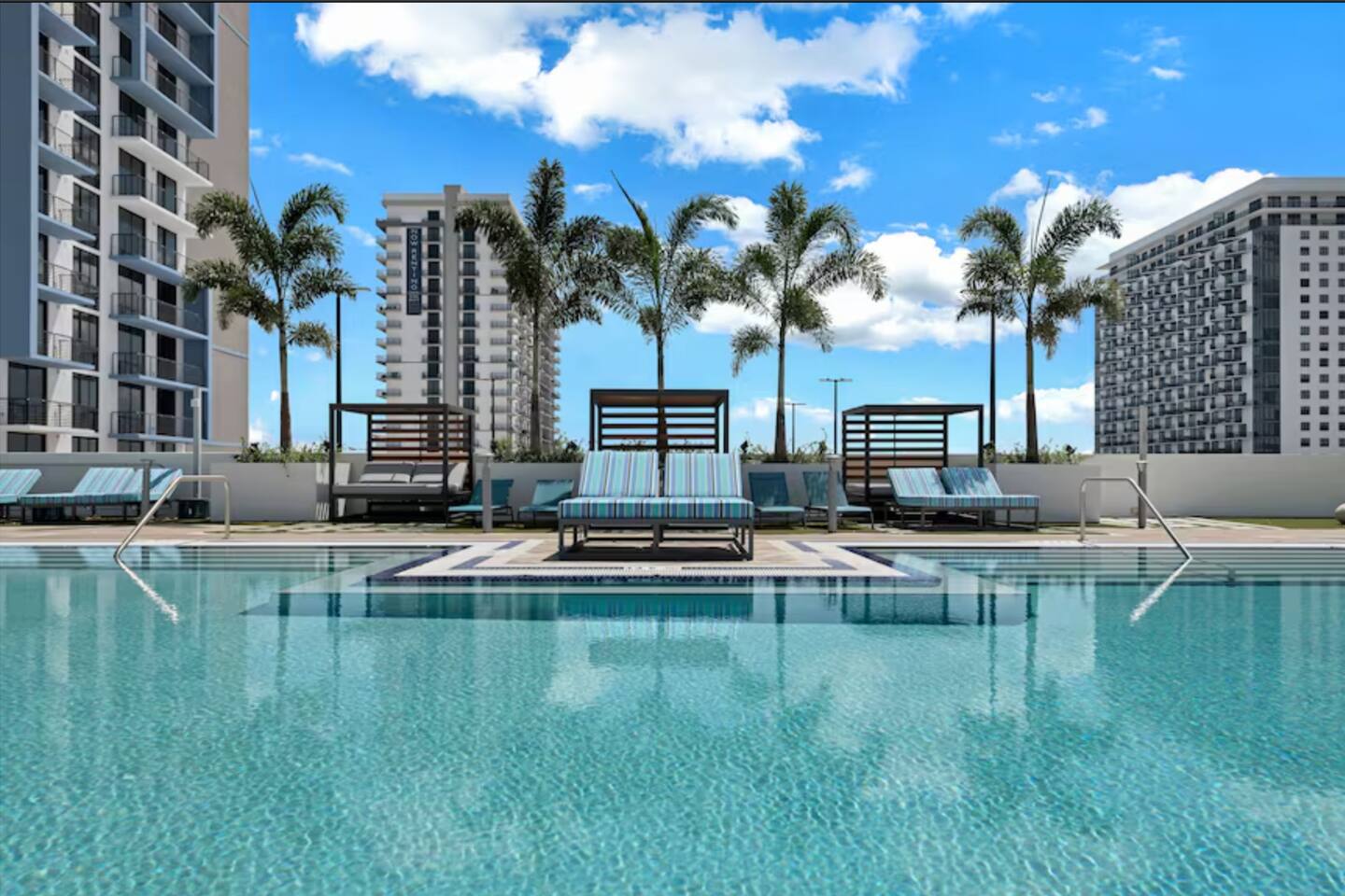 Resort-Style Luxury Downtown Doral Pool View 2BR