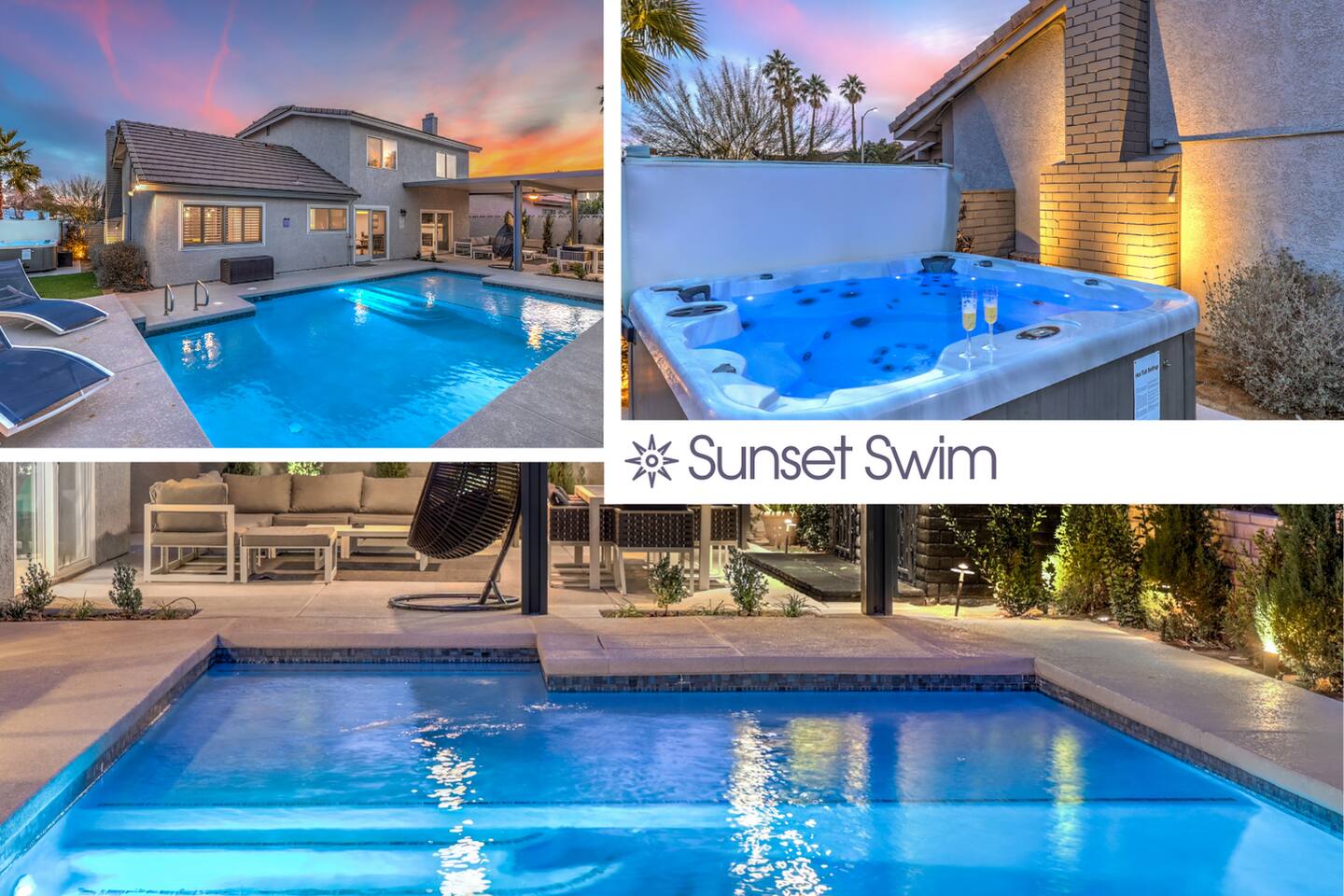 Sunset Swim - Lux Vegas Pool Oasis, Hot Tub, BBQ