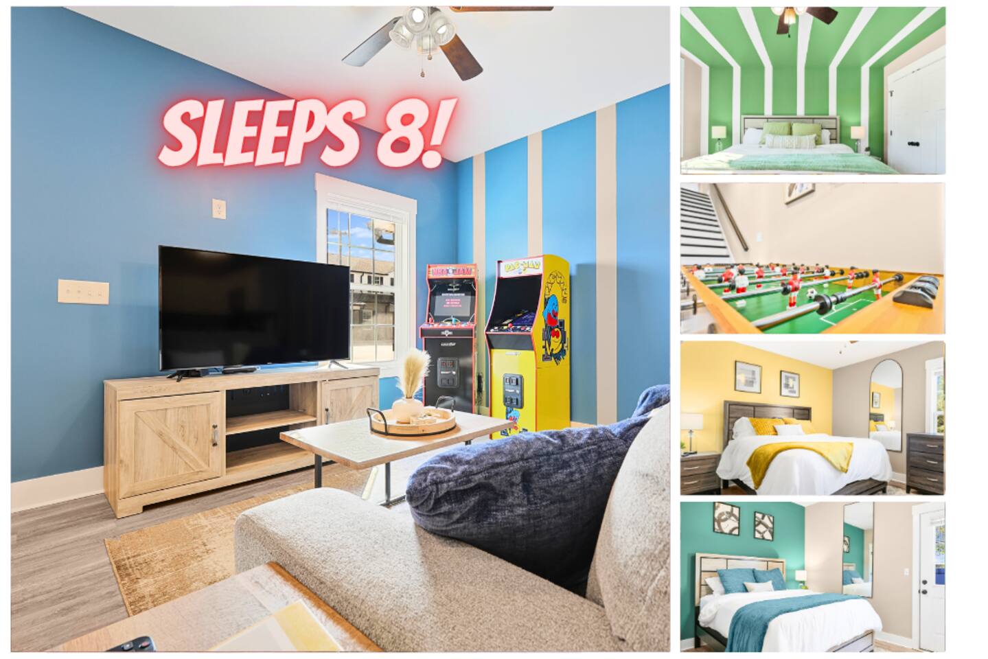 3BR Family Home! GAMES! Playground! Pet-Friendly!