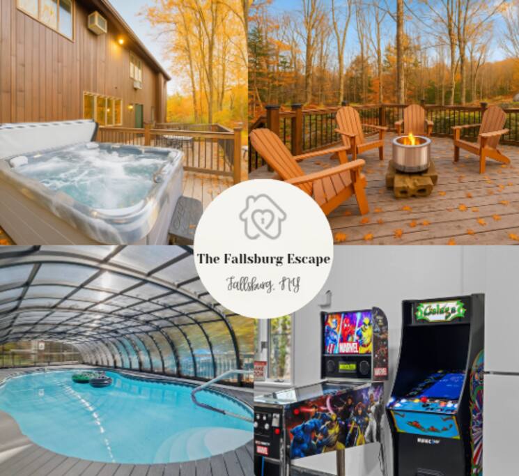 new! Indoor Heated Pool, Hot Tub, gameroom/firepit