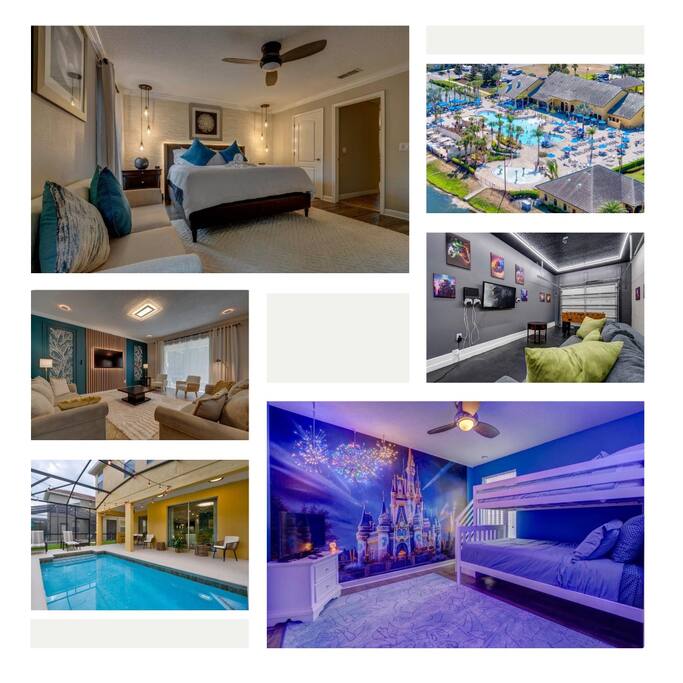 NEW|Disney10mi|ThemedRooms|PvtPool|MovieGameRoom
