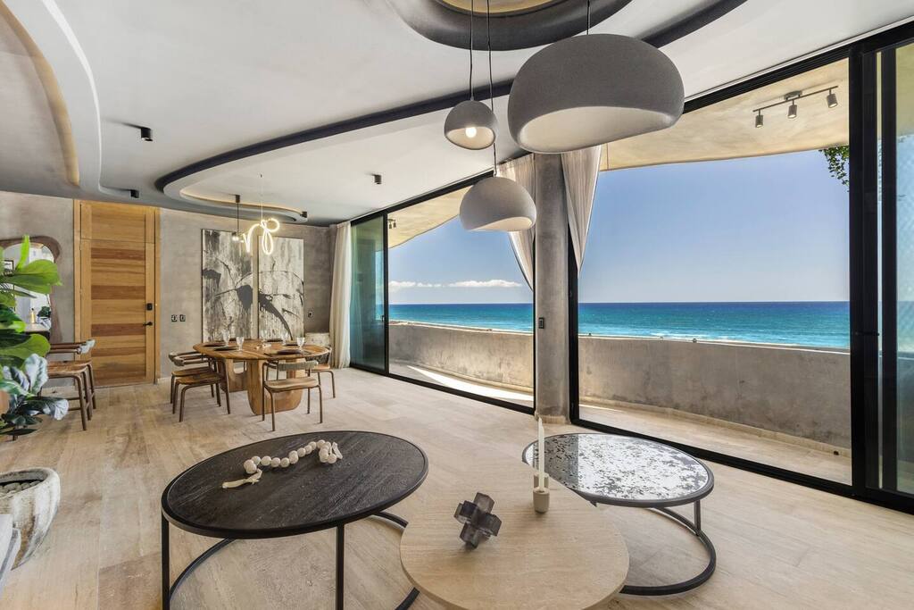 Oceanfront Lux Sculpted Design • 3BR Tulum Villa