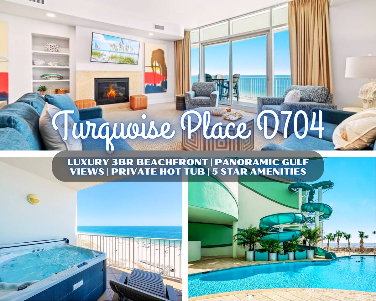 Lux Beachfront 3BR*Gulf Front View*Private Hot Tub