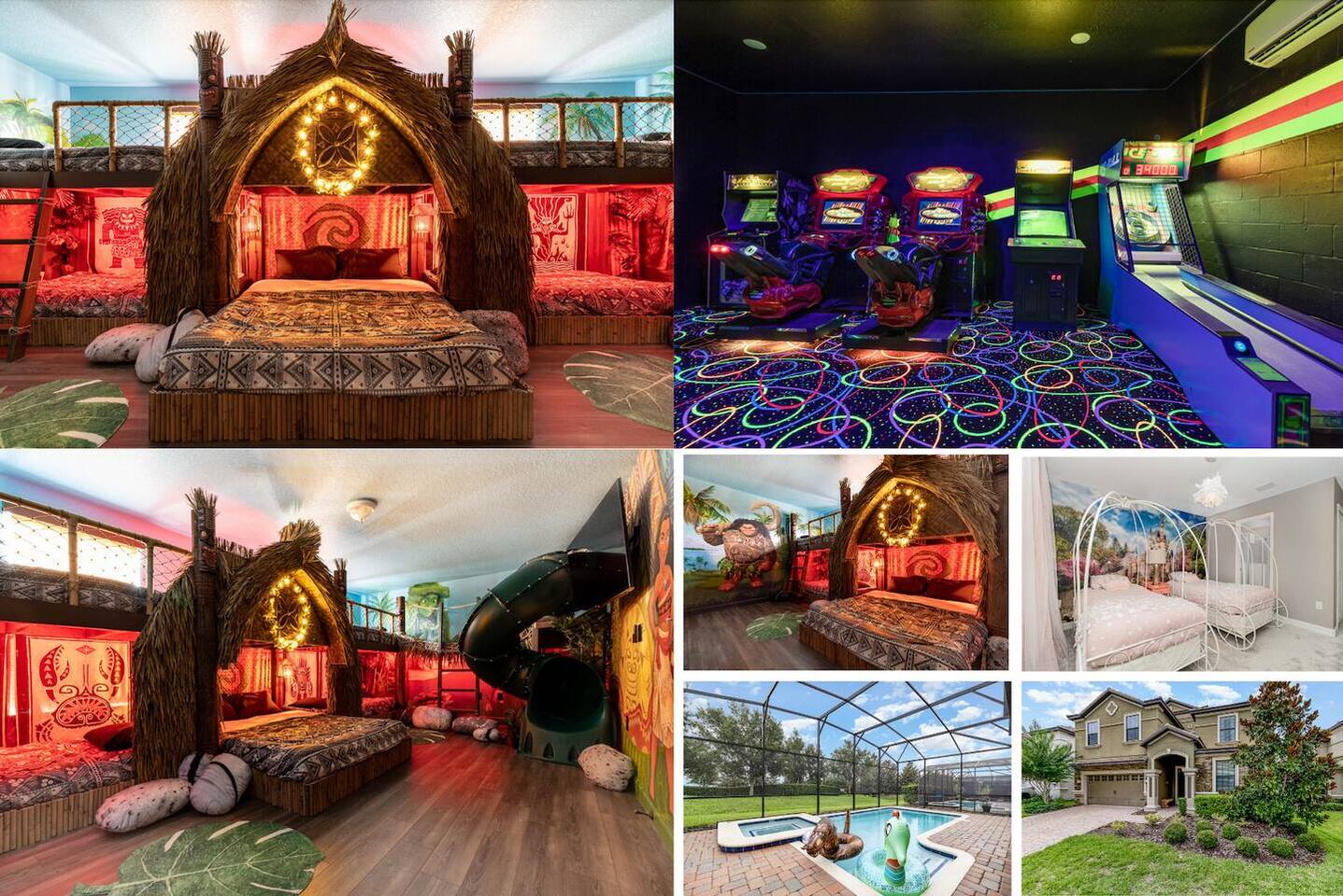 Moana Villa Near Disney! Pool, Arcade | Sleeps 22