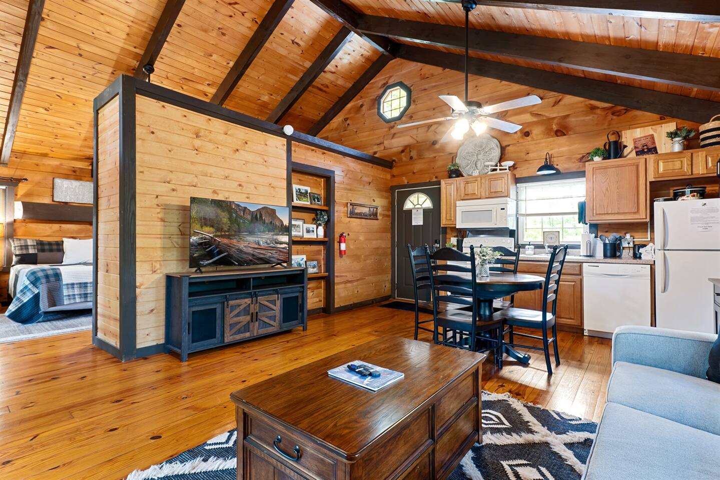 Vaulted living room