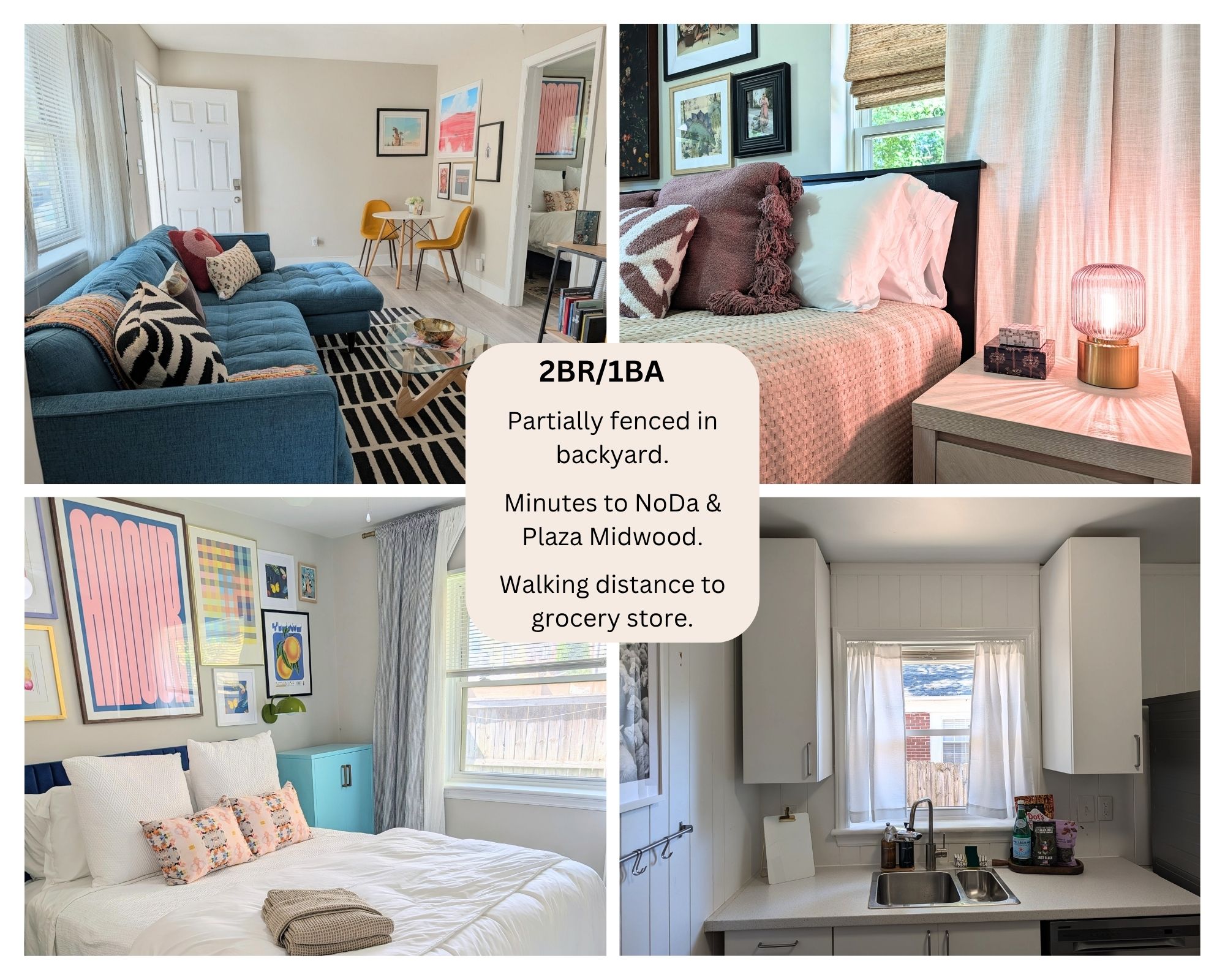 Small Space, BIG Personality w/ King + Queen bed