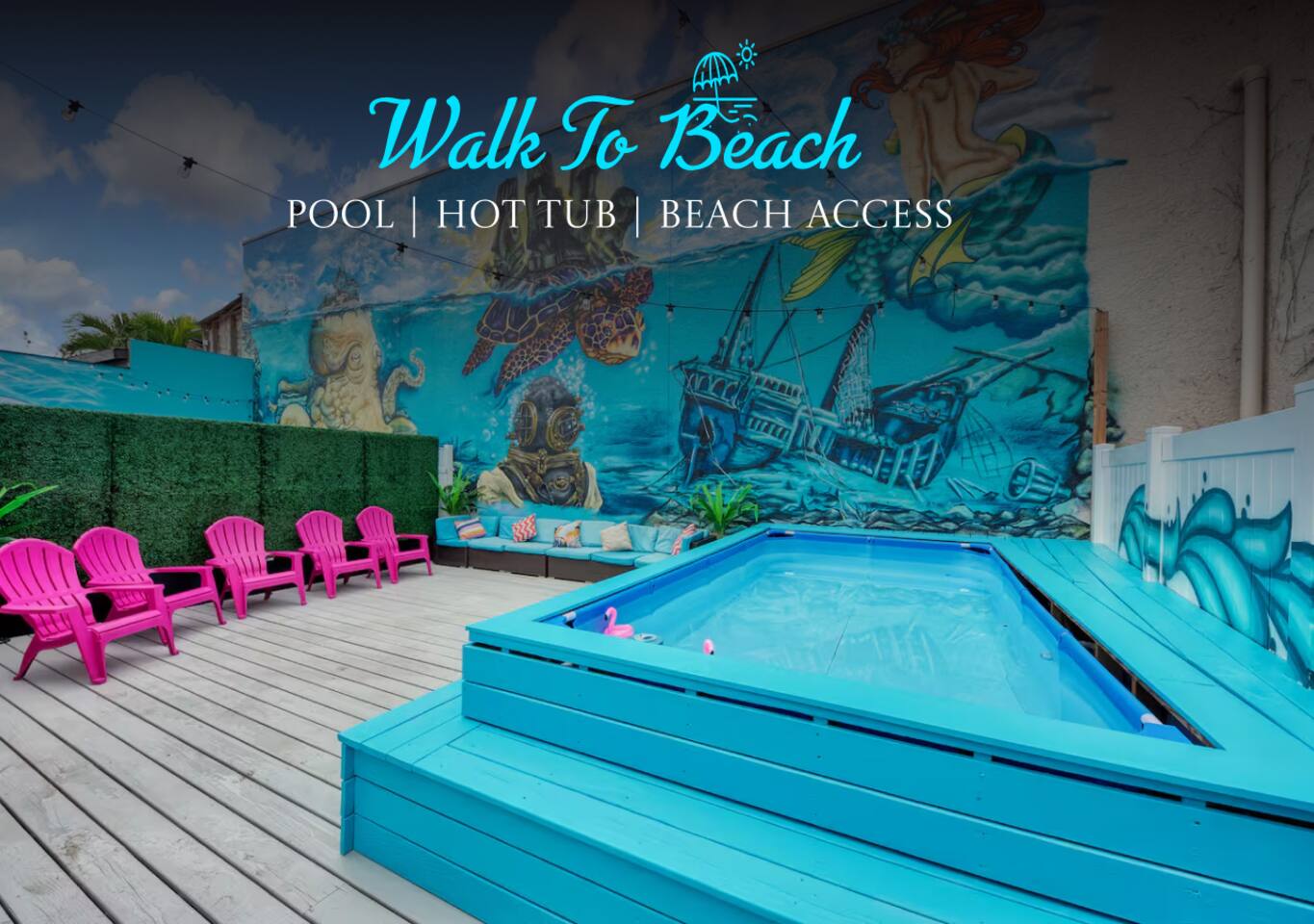 MERMAID HOUSE WITH POOL JACUZZI STEPS to SIESTA KEY BEACH