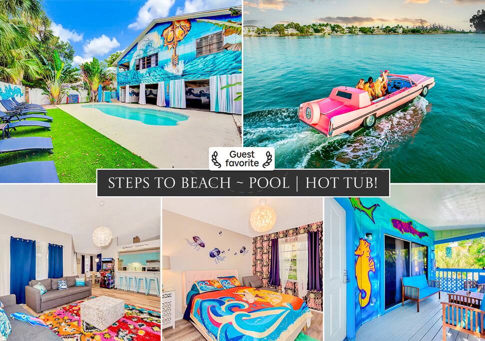 Jellyfish Unit, Walk to Beach & Siesta Key Village, Pet-Friendly