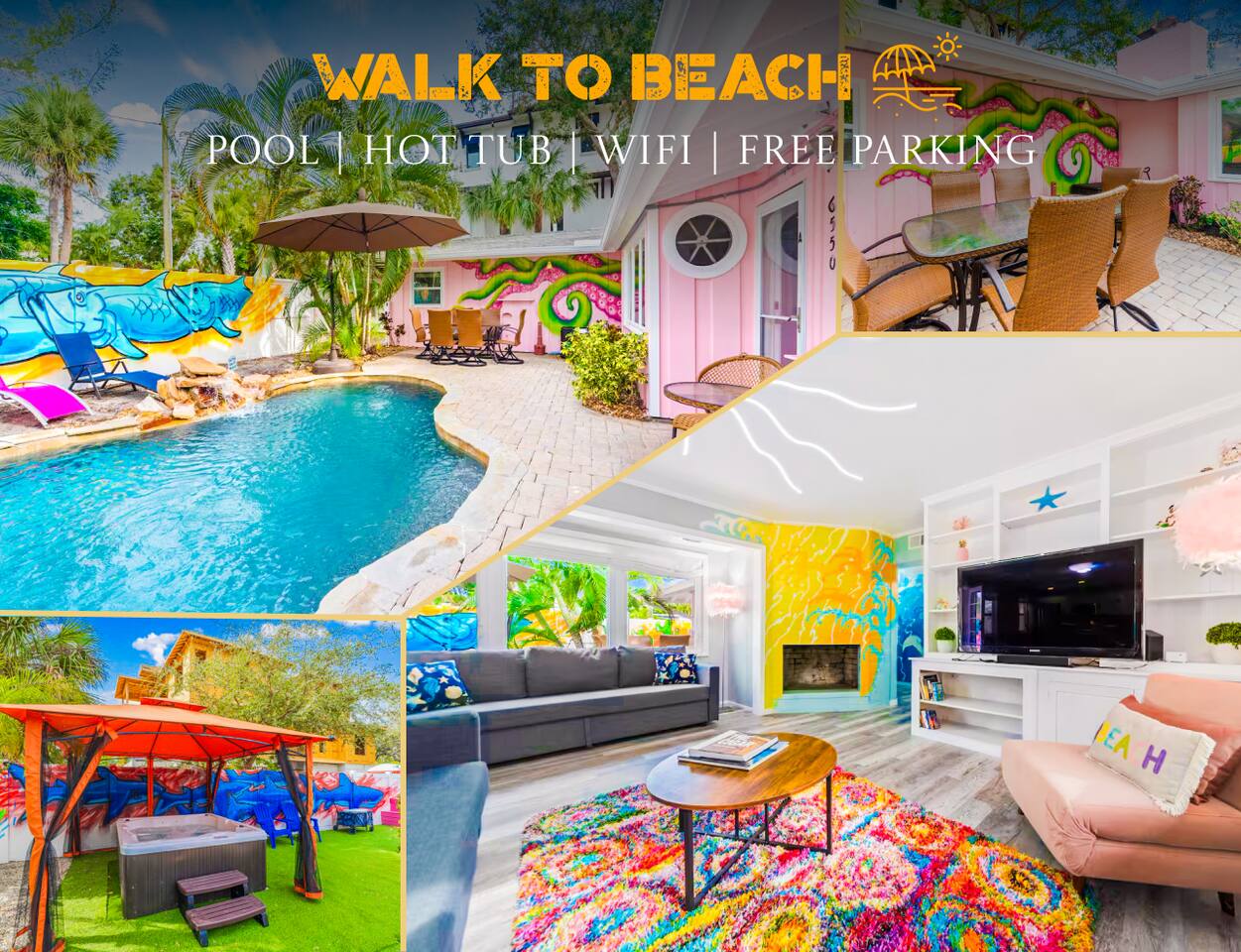 Spacious & Unique: Heated Pool ~ 2 Hot Tubs ~ Pkg!