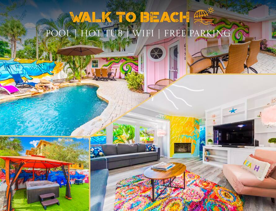 Spacious & Unique: Heated Pool ~ 2 Hot Tubs ~ Pkg!