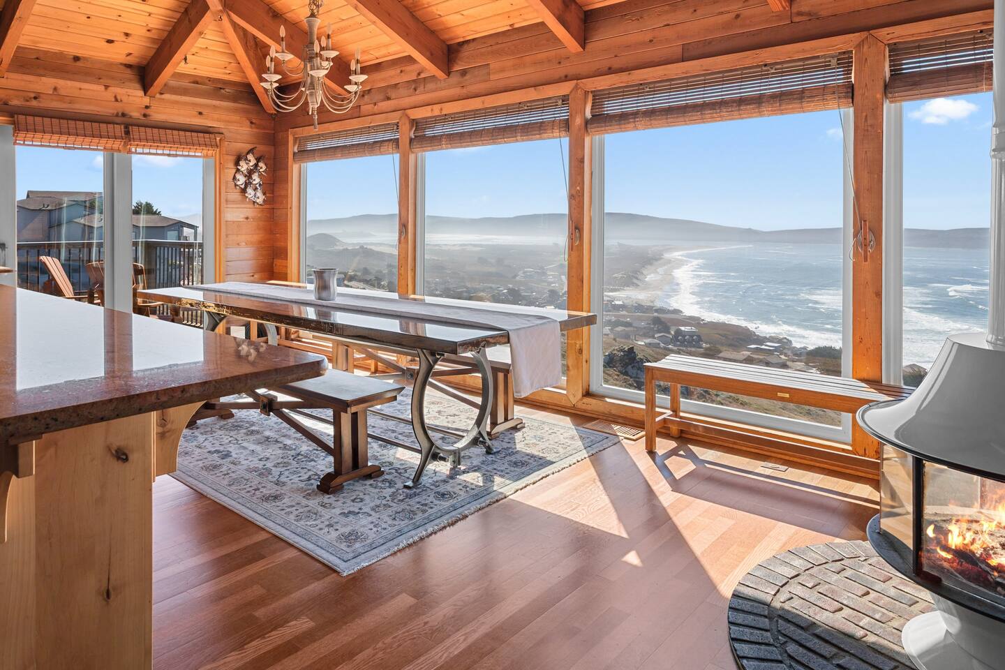 Dining with amazing white-water views!