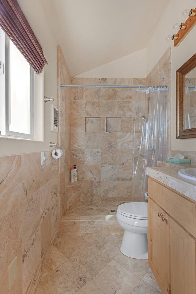 Bathroom 1, with a shower	.