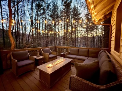 Peaceful 2BR Cabin near Boone w/ Hot Tub Fire Pit! photo 9