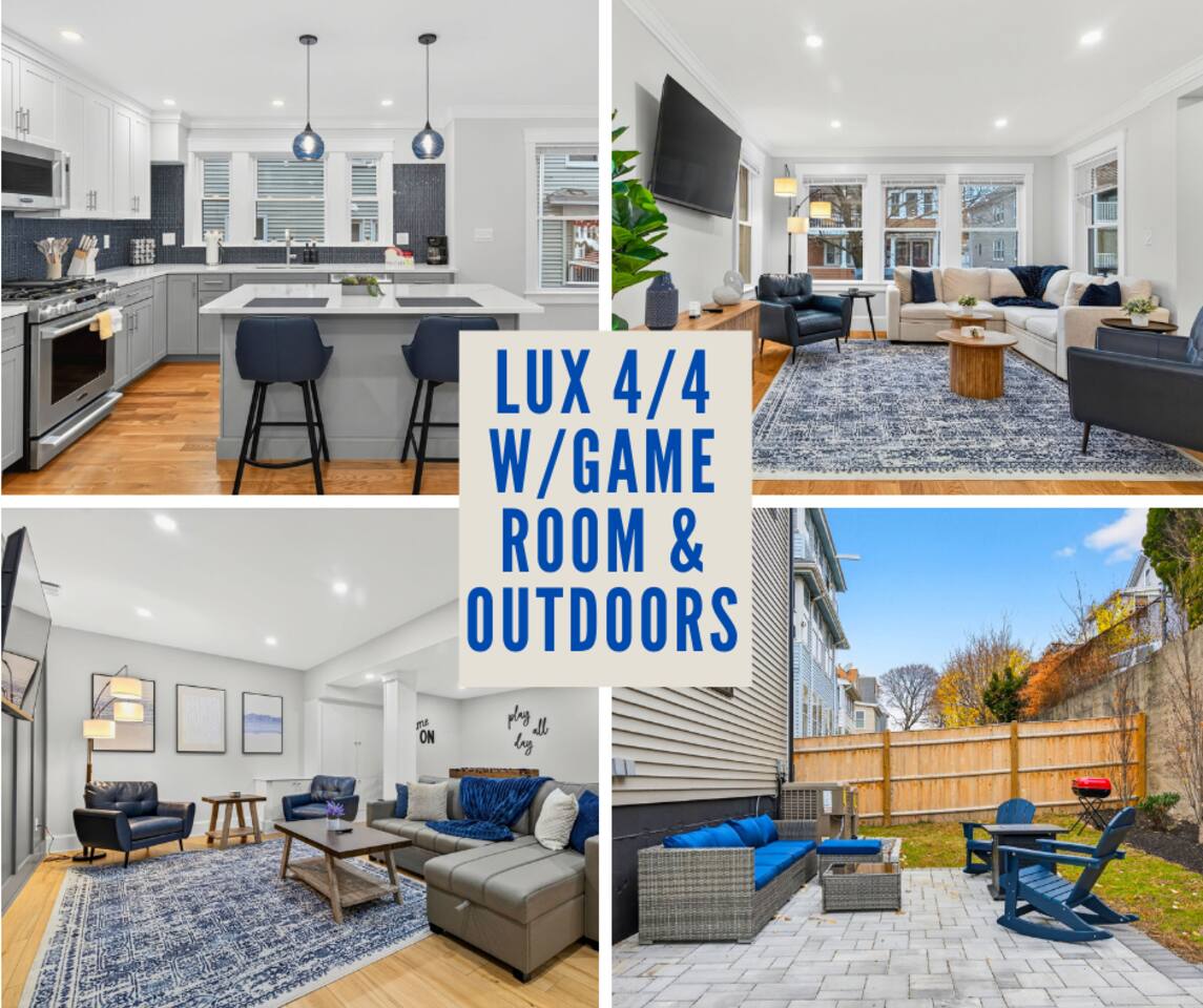 Somerville 4BR w/ 2 Parking, Patio, Game Room