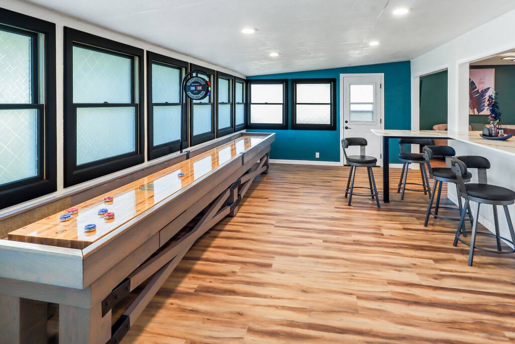 Large Group Housing with Shuffleboard Table