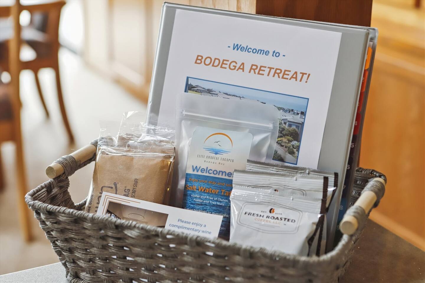 You will be greeted with fresh coffee, popcorn, saltwater taffy, and a free wine tasting at a local winery.