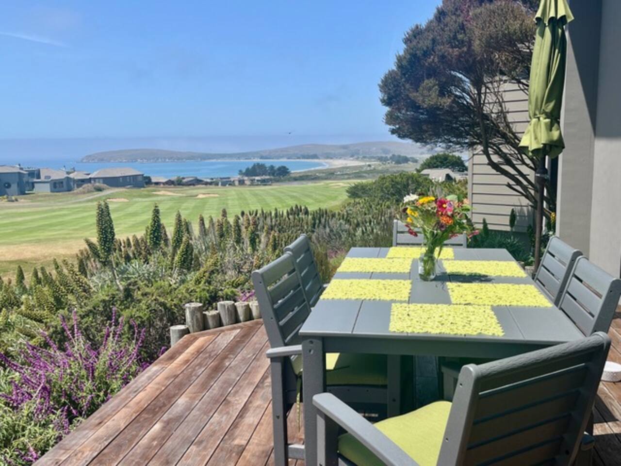 Enjoy dining al fresco on the back deck.