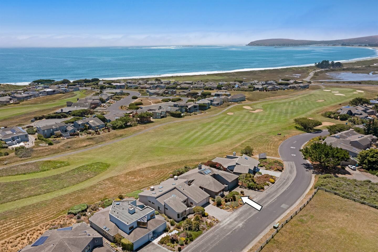 Pacific Flyaway is in Bodega Harbour South, walking distance to the beach.