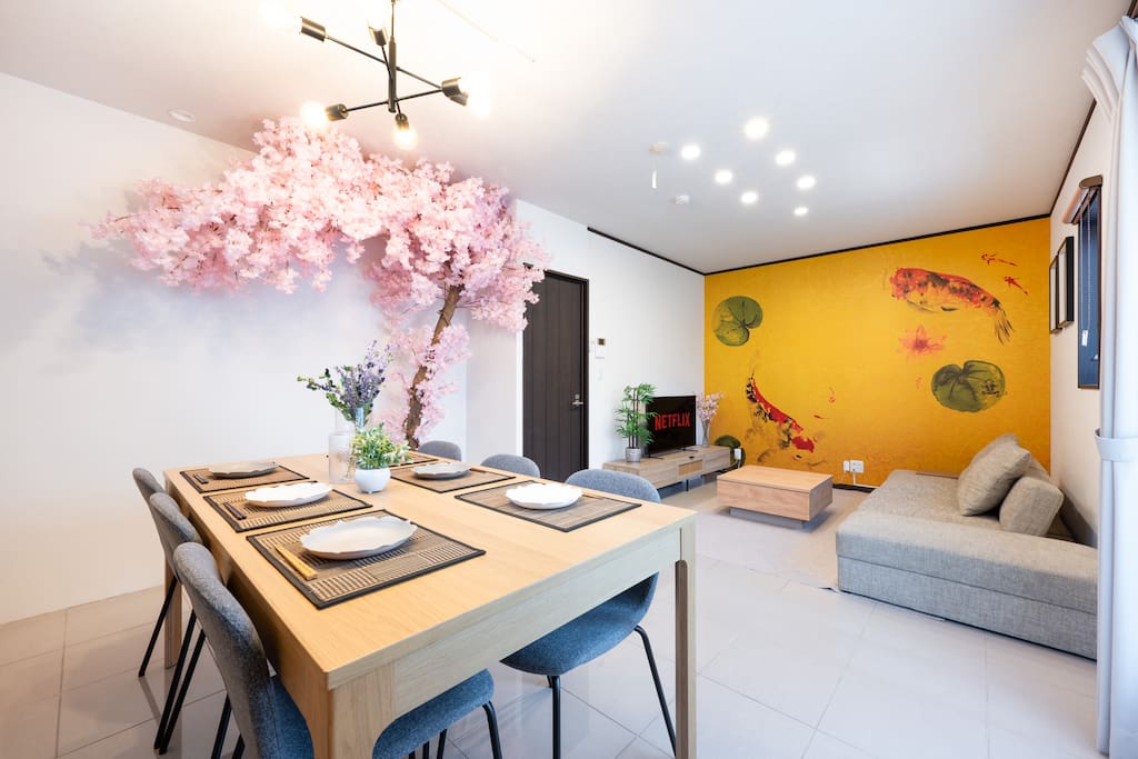 Sakura Inside｜4min Sta｜7Beds｜FreePark｜Near Disney