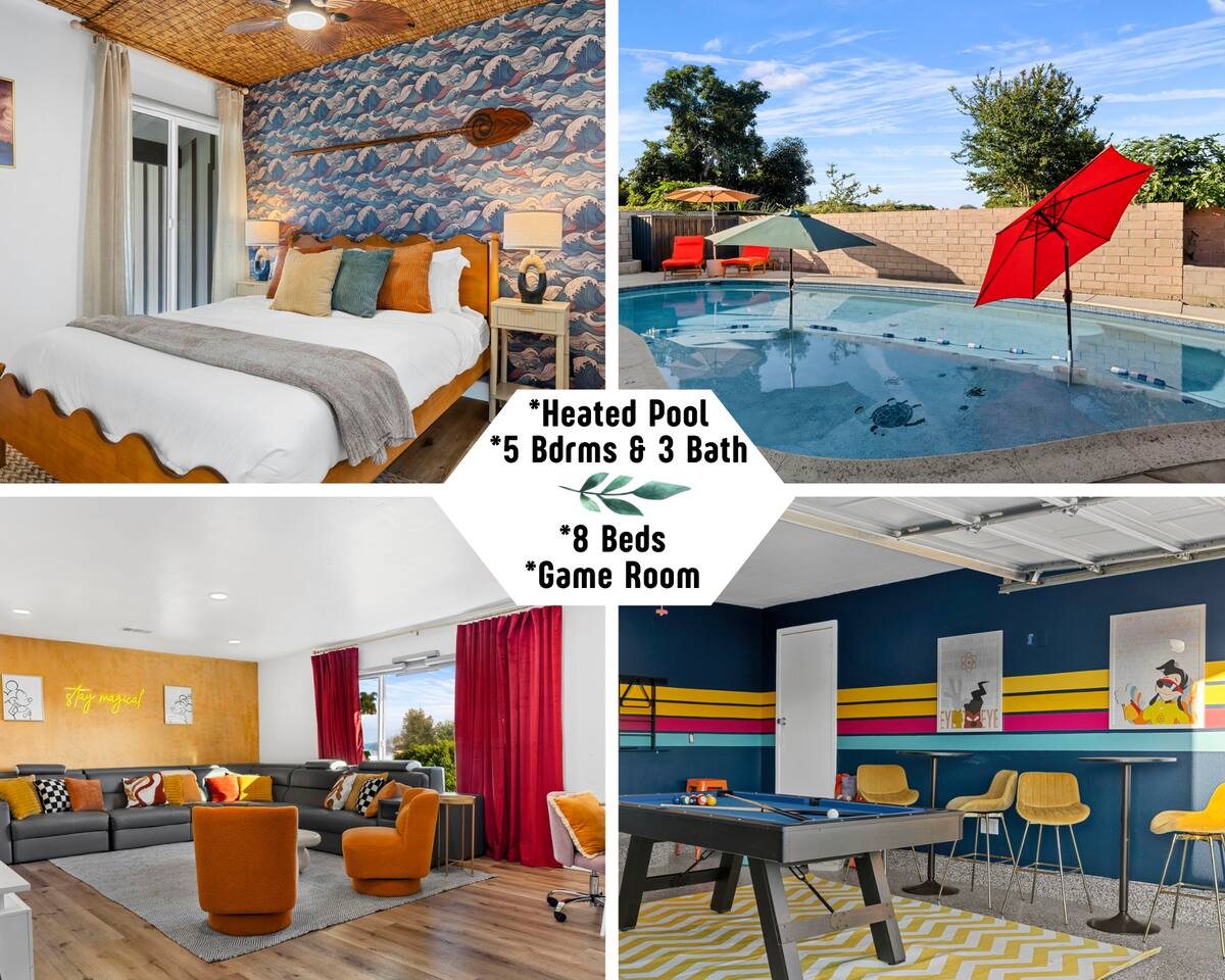*Disney Travelers | 5BDRM, Heated Pool, Game Rm