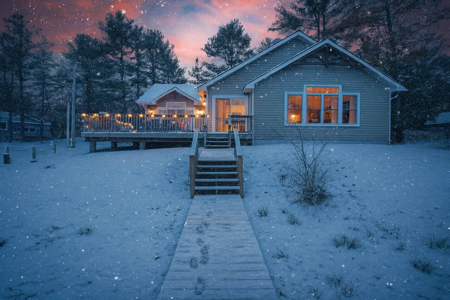 Lakefront Escape: 4BR, Games, & Firepit