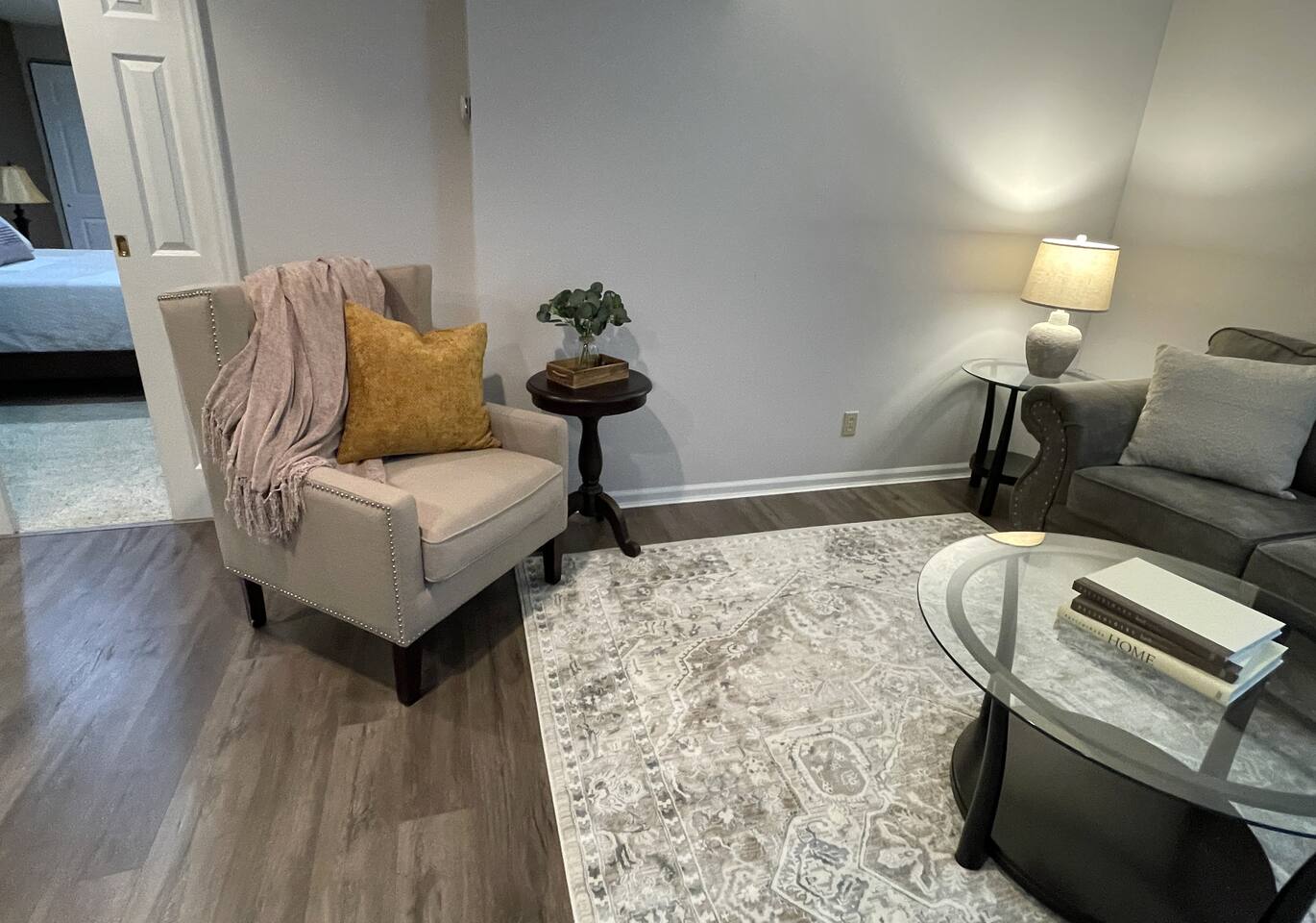 Reading nook in living room