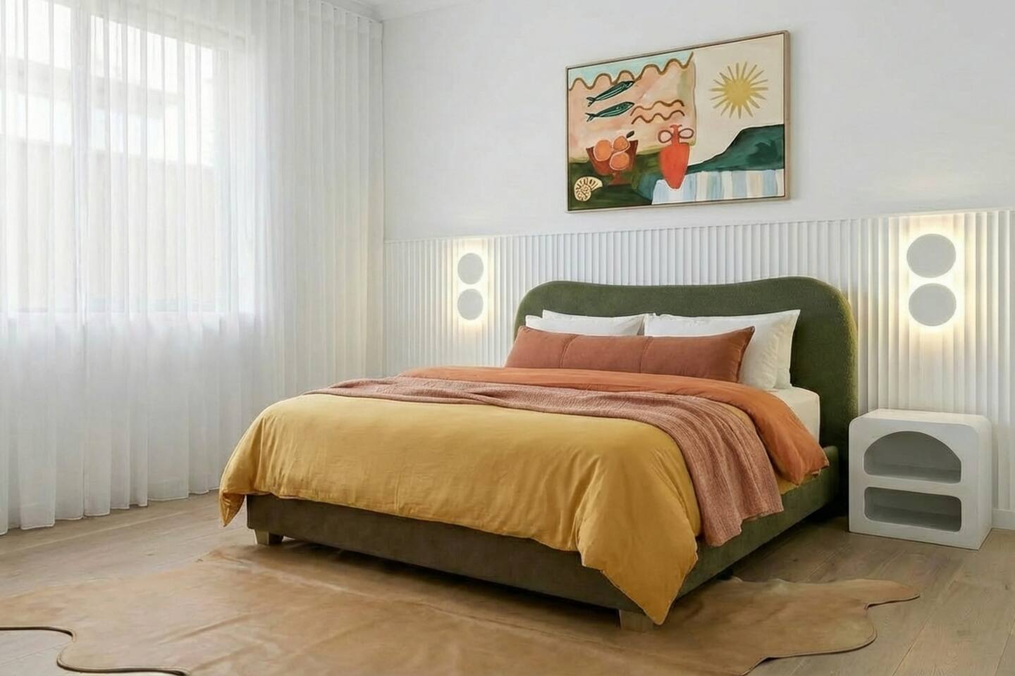 Warm timber tones and curated finishes