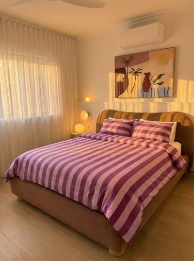 Cozy sunlit bedroom