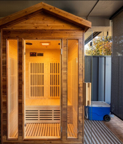 Brand new private outdoor infrared sauna