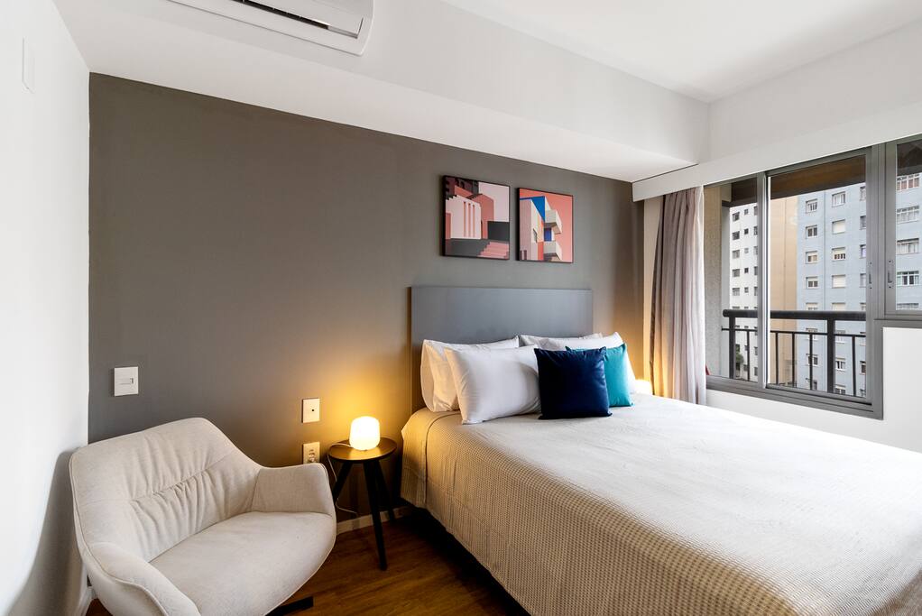 BSR Sleek Studio near Ibirapuera w/ Luxe Amenities