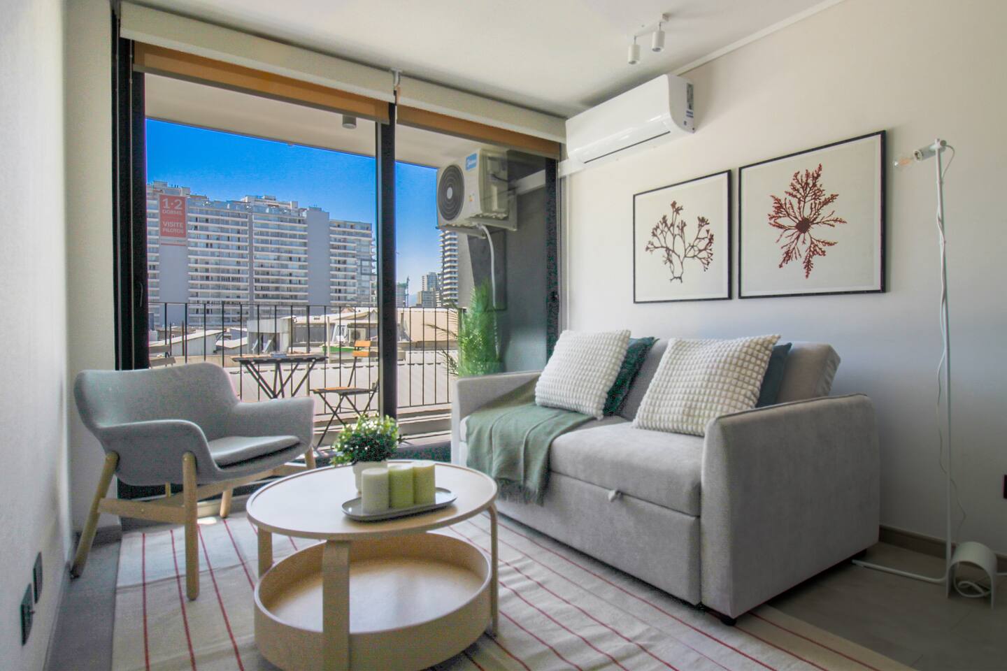 Chic, A/C, Gimnasio, Piscina, 4 personas, Ñuñoa