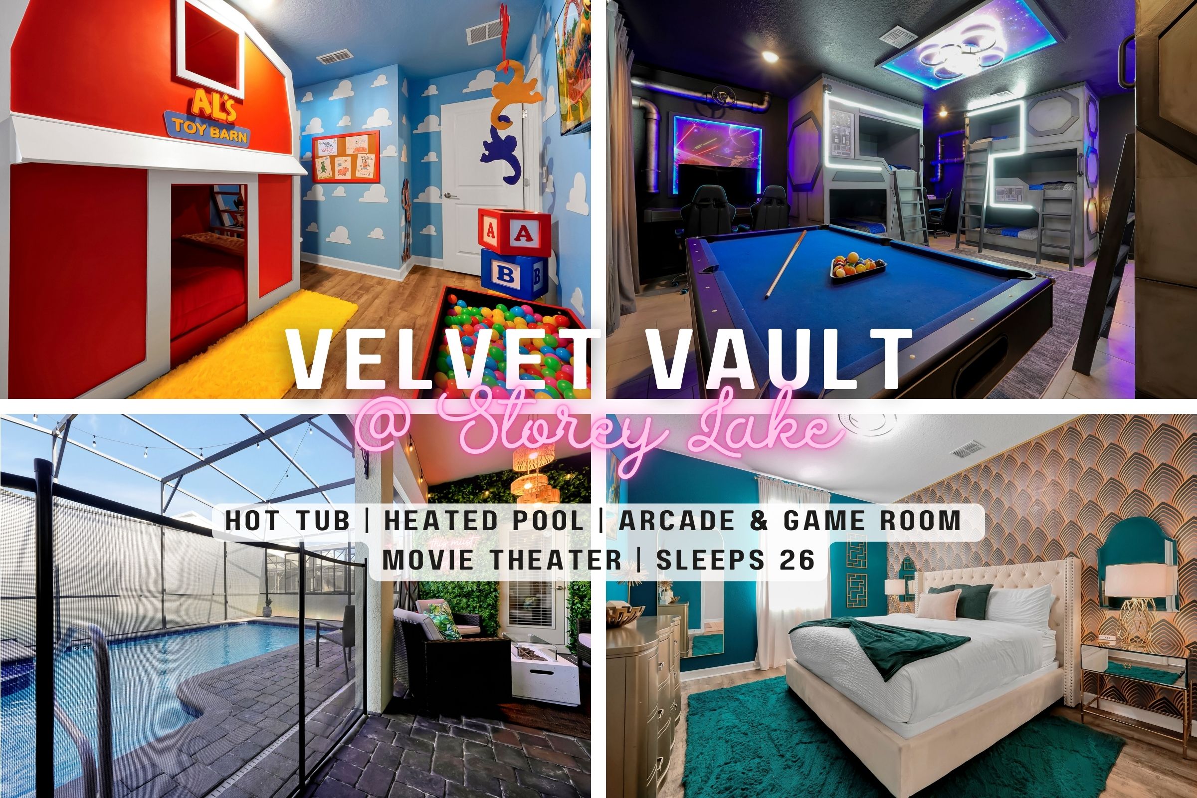 Disney Themed, Heated Pool, Theater, Sleeps 26!