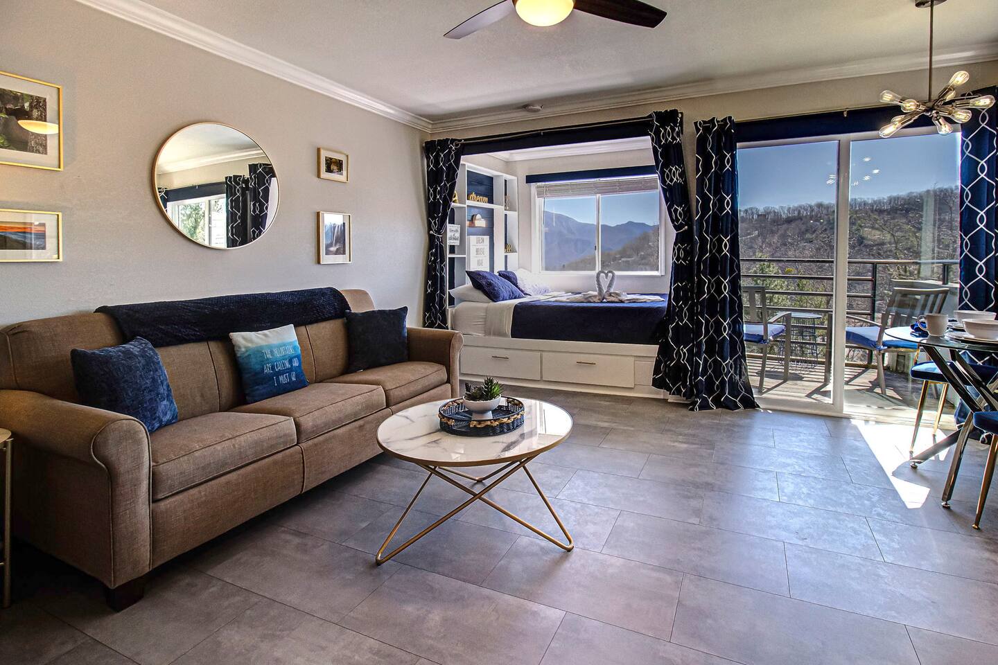 Modern Smoky Mountain Studio with Golden Views