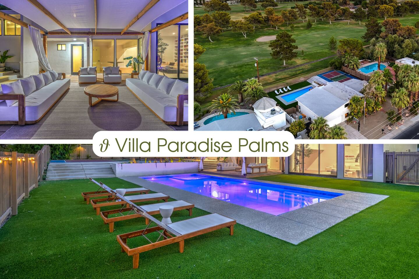 𝜗 Villa Paradise Palms. Pool+Gym+Sauna+Pickleball