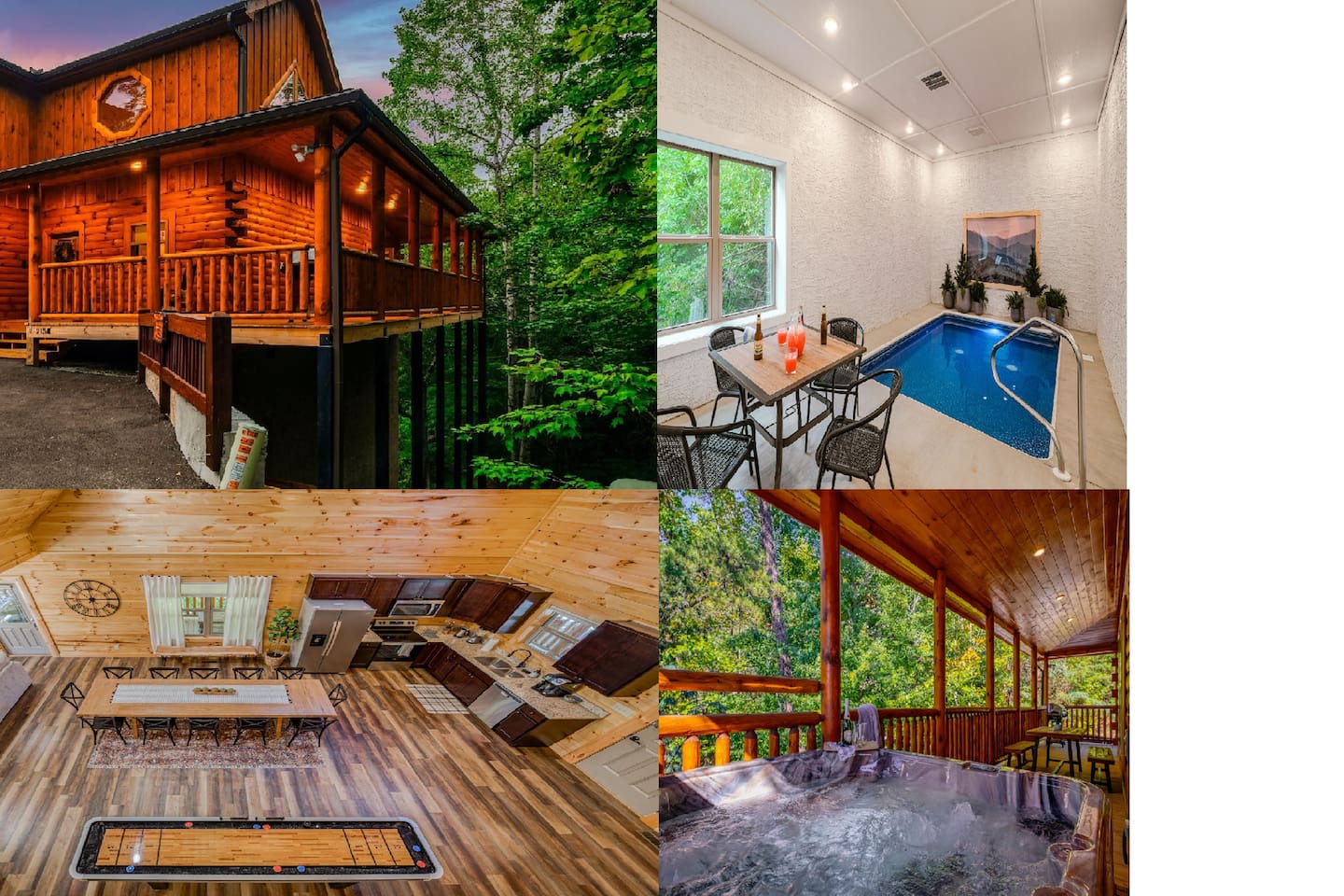 ✨ Luxury Cabin Resort ✨ Hot Tub ✨ Private Heated Pool ✨  Arcade Games  ✨ Theater Room ✨ 7Min to PF