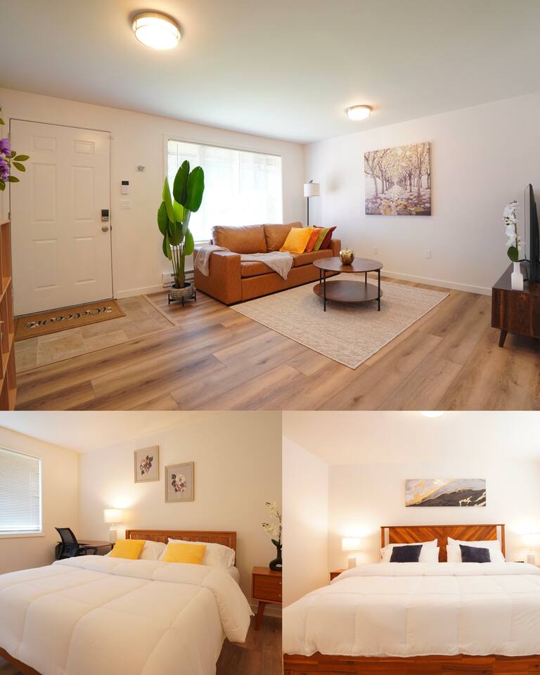 Cozy 2B1B 1 King 1 Queen• Remodeled• Wifi• Parking