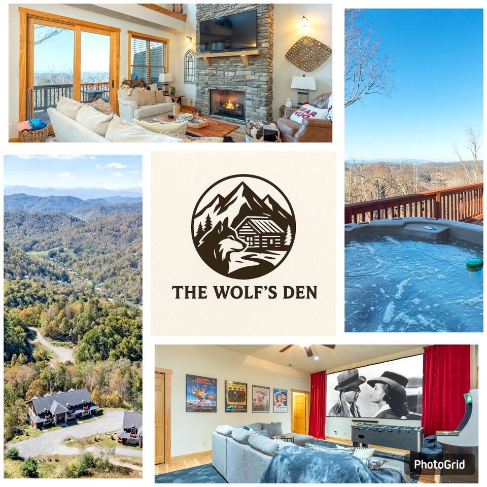 Wolf’s Den | Hot Tub, Views & Theater Near Ski