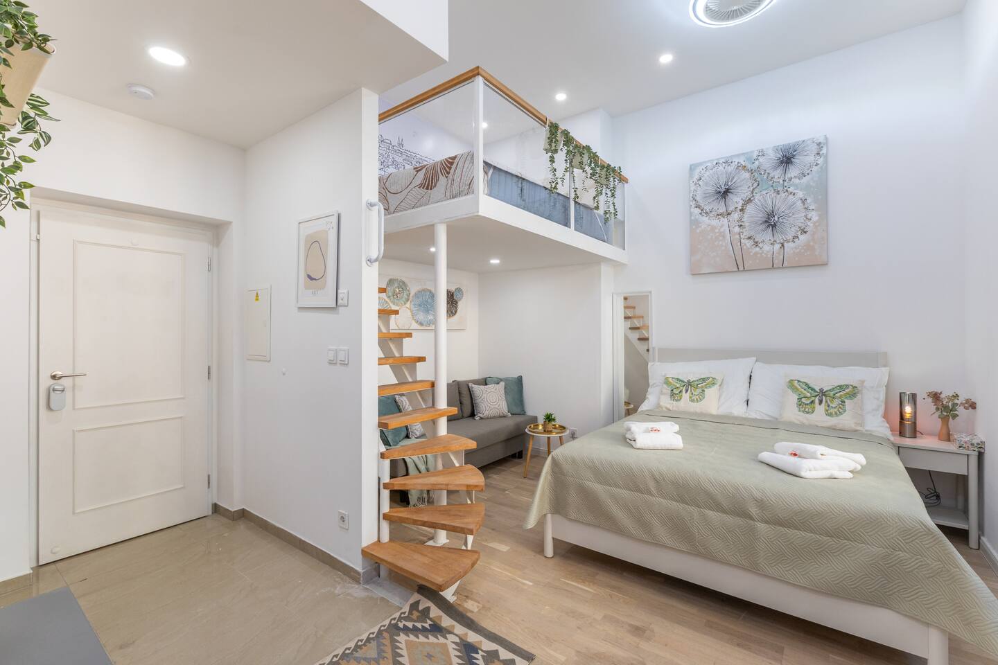 Newly renovated flat with a loft