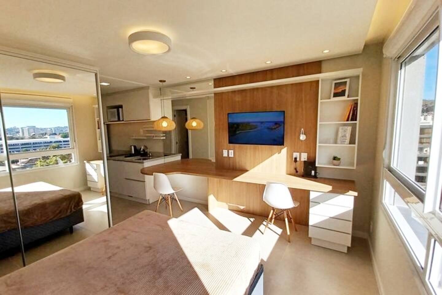 Studio, Rooftop, Piscina e Netflix em Porto Alegre