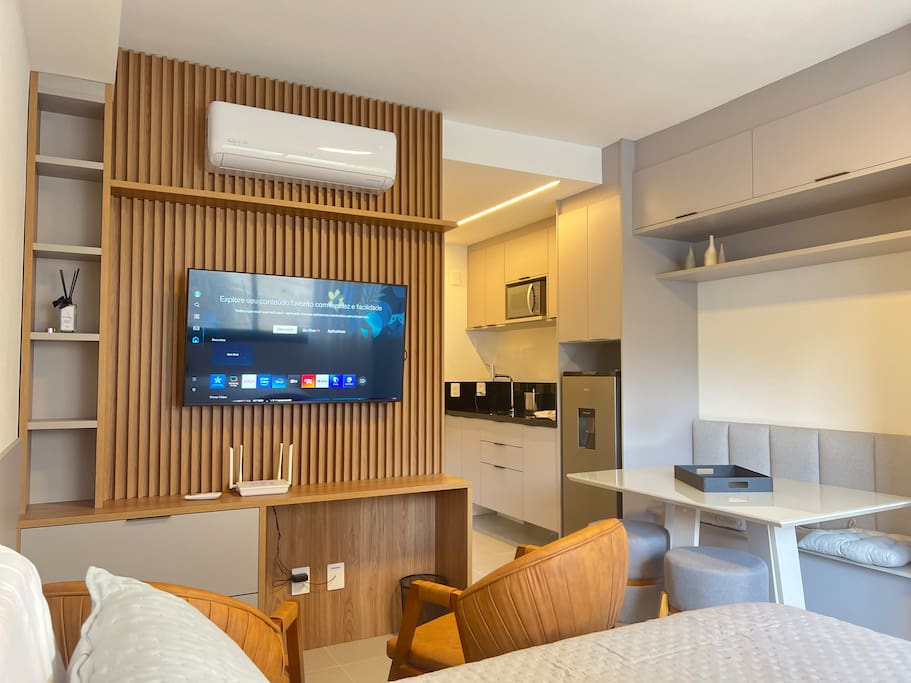 Loft Moderno, SmartTV, Academia, Estacionamento