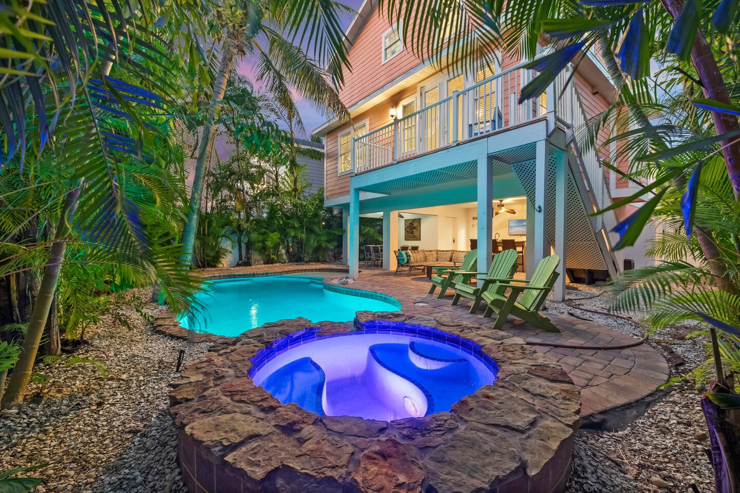 NEW! Steps to Private Beach, Heated Pool + Hot Tub