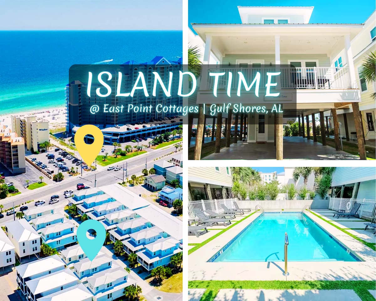 "Island Time" @ East Point Cottages | 2 Minute Walk To Beach*Gorgeous Pool*3BR*Sleeps 12