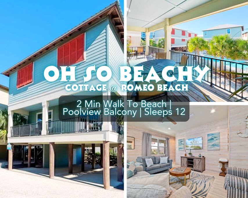 "Oh So Beachy" | 2 Min Walk To Beach*Poolview Balcony*2 King Suites