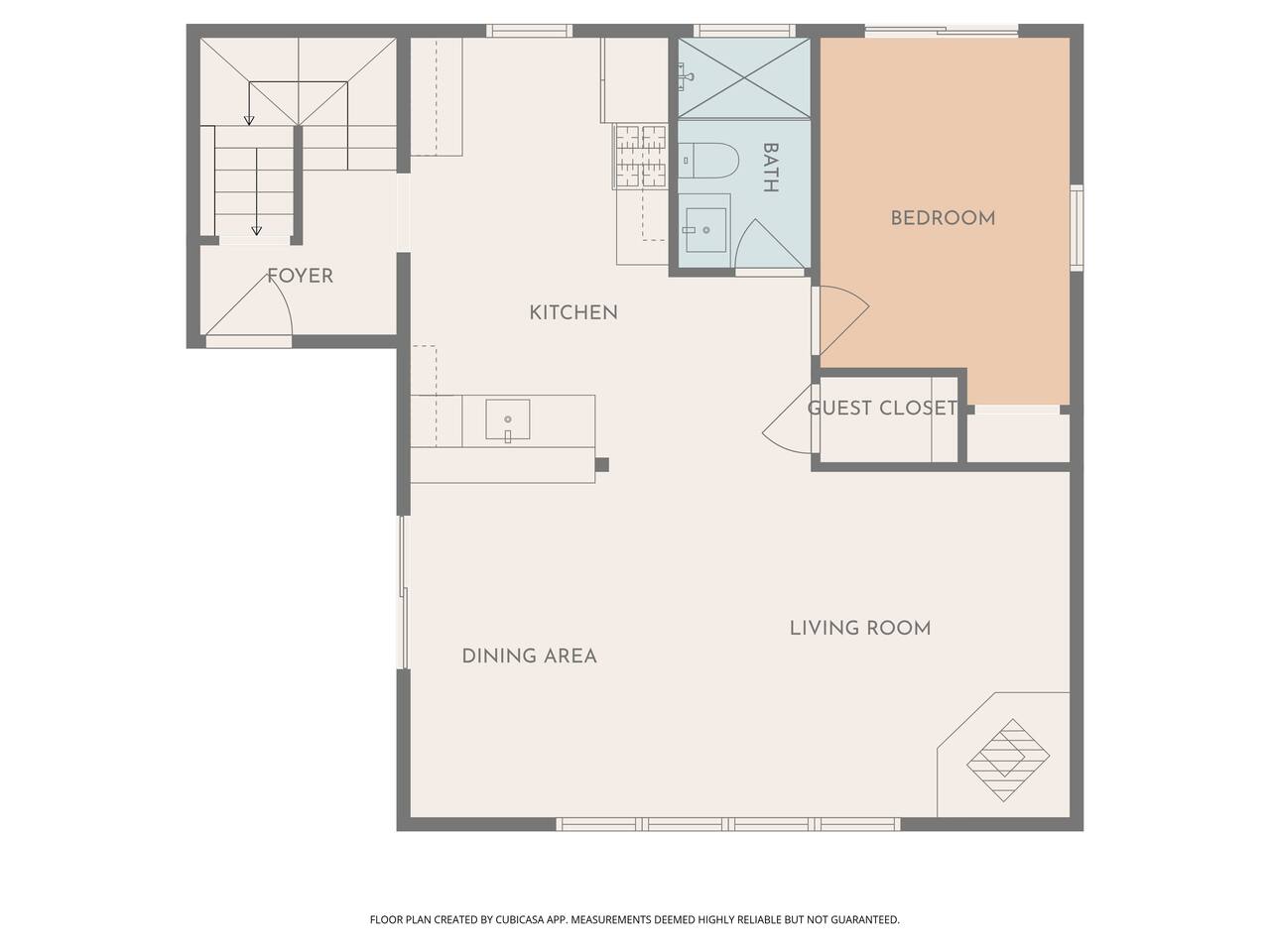 Open concept living, dining, and kitchen